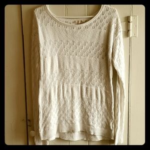 DKNY White Crochet Top Size Medium
